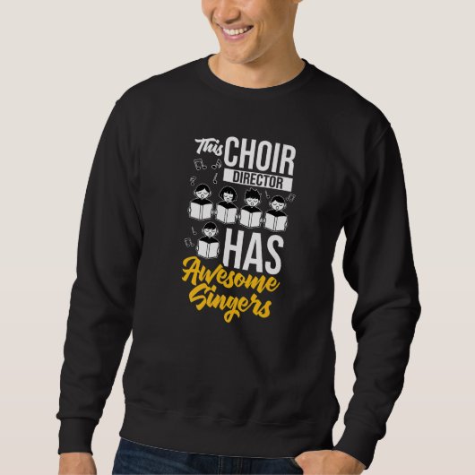 Choir Director Music Singerノート楽器 教え スウェットシャツ (正面)