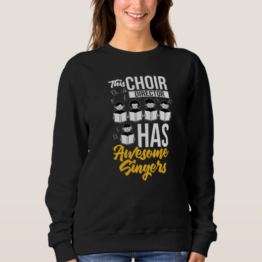 Choir Director Music Singerノート楽器 教え スウェットシャツ (正面)