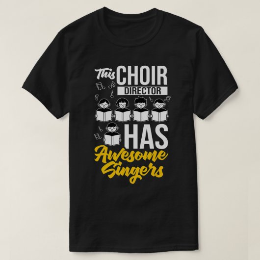 Choir Director Music Singerノート楽器 教え Tシャツ (デザイン正面)