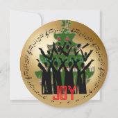 Choir in front of Christmas Tree Holiday Card シーズンカード (裏面)