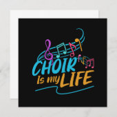 Choir Is My Life Singing Singer Band Musician Gift 招待状 (正面/裏面)