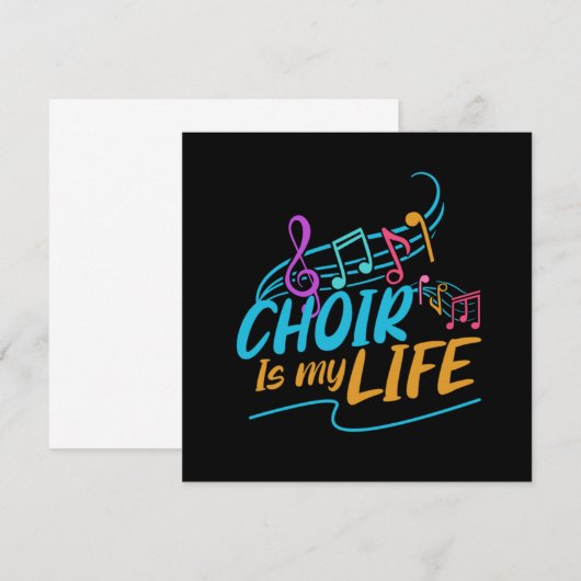 Choir Is My Life Singing Singer Band Musician Gift 招待状 (正面/裏面)