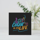 Choir Is My Life Singing Singer Band Musician Gift 招待状 (スタンド正面)