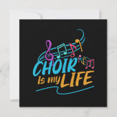 Choir Is My Life Singing Singer Band Musician Gift 招待状 (正面)