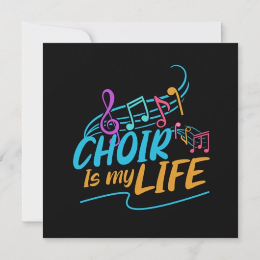 Choir Is My Life Singing Singer Band Musician Gift 招待状 (正面)