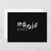 Choir Member Chorus Clef Singer Choral Music Gift ポストカード (正面/裏面)