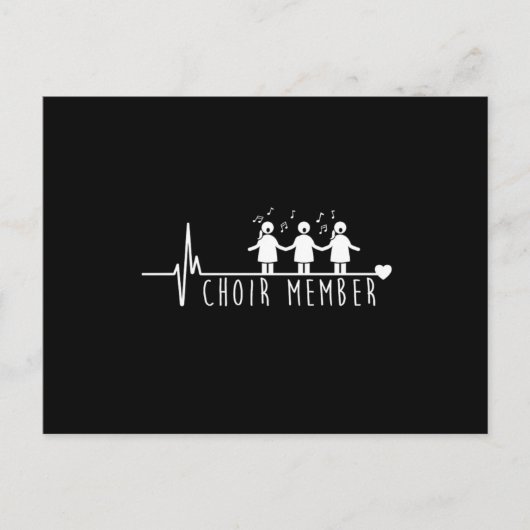 Choir Member Heartbeat Chorus Choral Music Notes G ポストカード (正面)