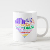 Choir of the Earth Word Cloud ジャンボコーヒーマグカップ (右)