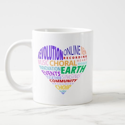 Choir of the Earth Word Cloud ジャンボコーヒーマグカップ (左)