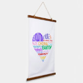 Choir of the Earth Word Cloud 吊り下げ型タペストリー (傾斜あり)