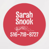 Choir Red, Gray, Black, White Customizable Iron-On ラベル (デザイン2)