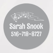 Choir Red, Gray, Black, White Customizable Iron-On ラベル (デザイン1)