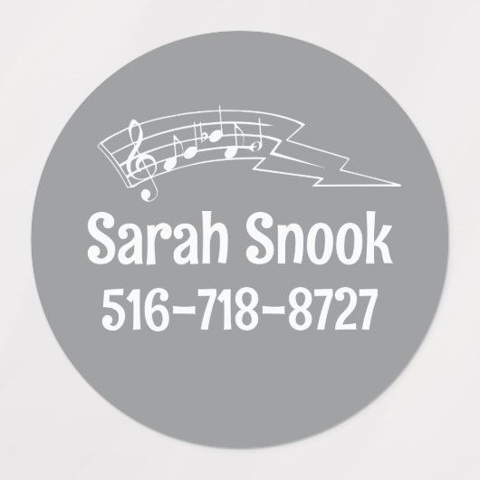 Choir Red, Gray, Black, White Customizable Iron-On ラベル (デザイン1)