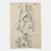 Choju-giga Parody: Playful Kittens in Ancient  キッチンタオル (縦)