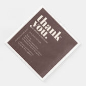 Cholate Brown Thank Minimalist Decor Wedding (コーナー)