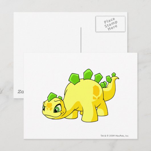 Chombyの黄色 ポストカード (正面/裏面)