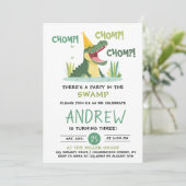Chomp Chompパーティーインザスワンプアリゲーター誕生日 招待状 (スタンド正面)
