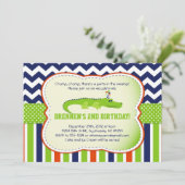 Chomp Chomp! わにテーマのパーティの招待状 招待状 (スタンド正面)