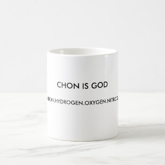 CHONは神、CARBON.HYDROGEN.OXYGEN.NITROGEN.です コーヒーマグカップ
