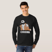 Chonk Lazy Catがミーム Tシャツ (正面フル)