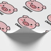 Chonki The Lazy Pig - Cute Chonkibao Face ラッピングペーパー (角)