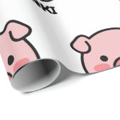 Chonki The Lazy Pig - Cute Chonkibao Face ラッピングペーパー (ロールコーナー)