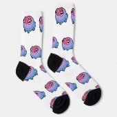 Chonky Bisexual Frog Queer Socks | Cute Bi Pride  ソックス (右)