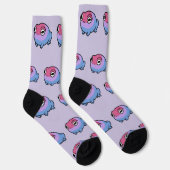 Chonky Bisexual Frog Queer Socks | Cute Bi Pride  ソックス (右)