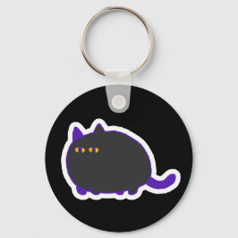 Chonky Black Cat Keychain キーホルダー