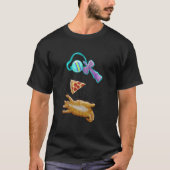 Chonky cat with pizza and kendama tシャツ (正面)