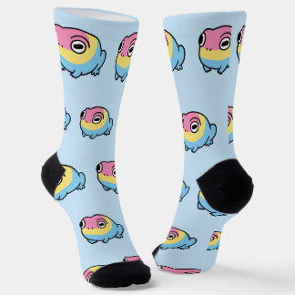 Chonky Pansexual Frog Pride Socks | Cute Pan Pride ソックス