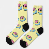 Chonky Pansexual Frog Pride Socks | Cute Pan Pride ソックス (左)
