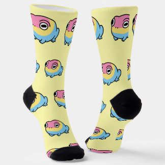 Chonky Pansexual Frog Pride Socks | Cute Pan Pride ソックス