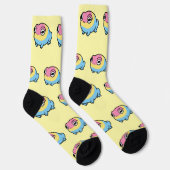 Chonky Pansexual Frog Pride Socks | Cute Pan Pride ソックス (右)