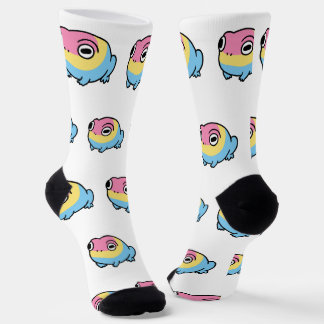 Chonky Pansexual Frog Pride Socks | Cute Pan Pride ソックス