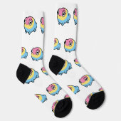 Chonky Pansexual Frog Pride Socks | Cute Pan Pride ソックス (右)