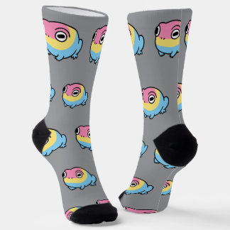 Chonky Pansexual Frog Pride Socks | Cute Pan Pride ソックス