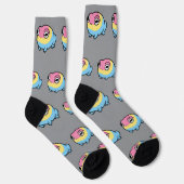 Chonky Pansexual Frog Pride Socks | Cute Pan Pride ソックス (右)