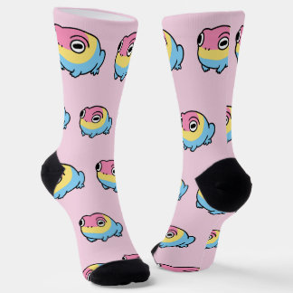 Chonky Pansexual Frog Pride Socks | Cute Pan Pride ソックス