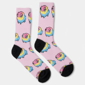 Chonky Pansexual Frog Pride Socks | Cute Pan Pride ソックス (右)