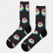 Chonky Pansexual Frog Pride Socks | Cute Pan Pride ソックス (左)
