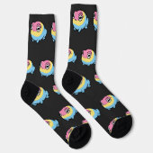 Chonky Pansexual Frog Pride Socks | Cute Pan Pride ソックス (右)
