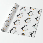 Chonky Penguin Adorable Whimsical Pattern Gift ラッピングペーパー (アンロールド)