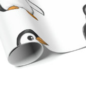 Chonky Penguin Adorable Whimsical Pattern Gift ラッピングペーパー (ロールコーナー)