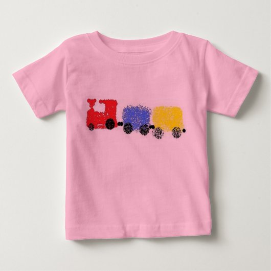 Choo-Chooのかわいい列車 ベビーTシャツ (正面)
