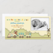 Choo Chooの列車の写真カード 案内状 (正面/裏面)