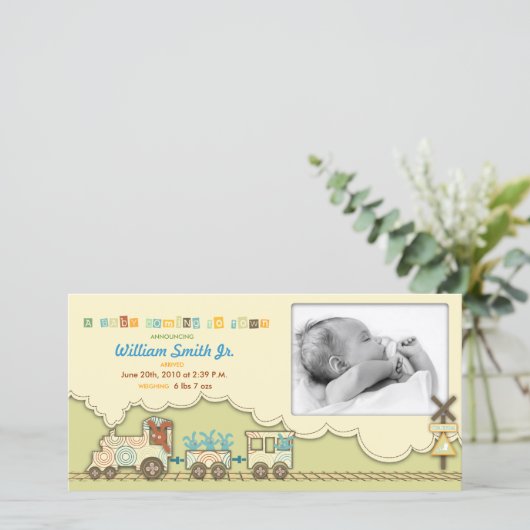 Choo Chooの列車の写真カード 案内状 (スタンド正面)