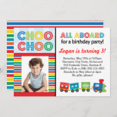 Choo Chooの列車の招待状のすべて 招待状 (正面/裏面)