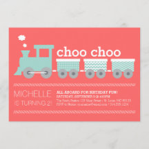 Choo Chooの列車の招待状