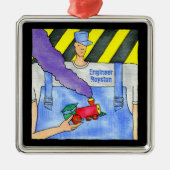 Choo Chooの列車エンジニア メタルオーナメント (正面)